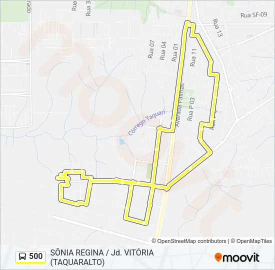 500 Bus Line Map