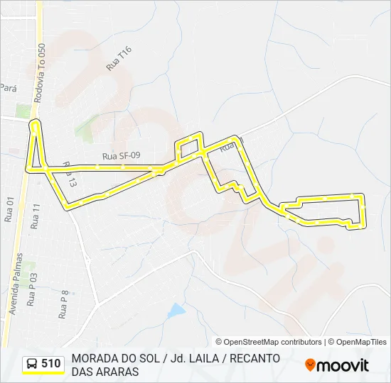 510 Bus Line Map