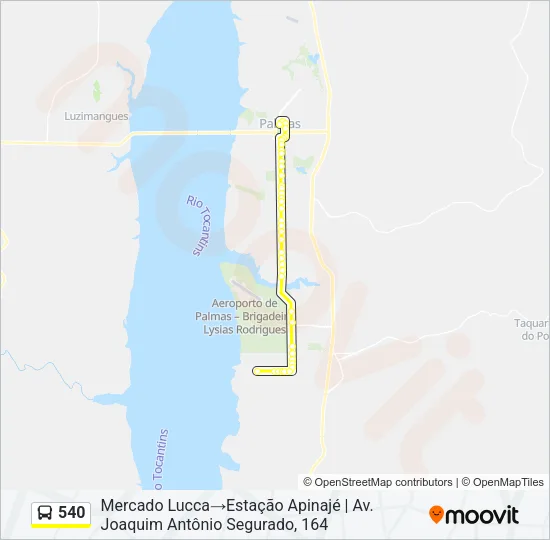 540 Bus Line Map