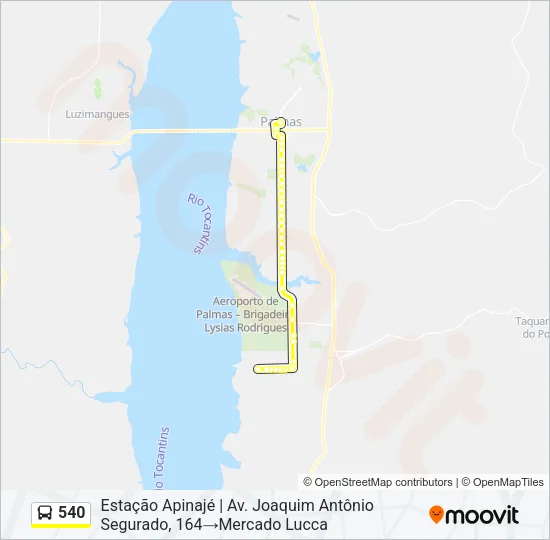 540 Bus Line Map