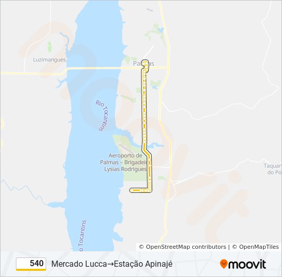 540 bus Line Map