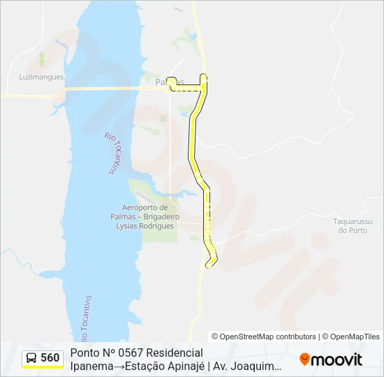 560 Bus Line Map