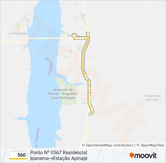 560 bus Line Map