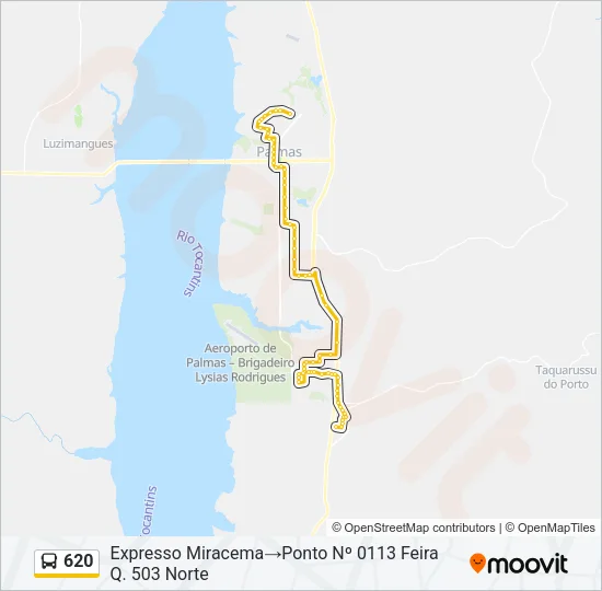 620 Bus Line Map