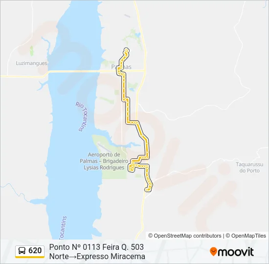 620 Bus Line Map