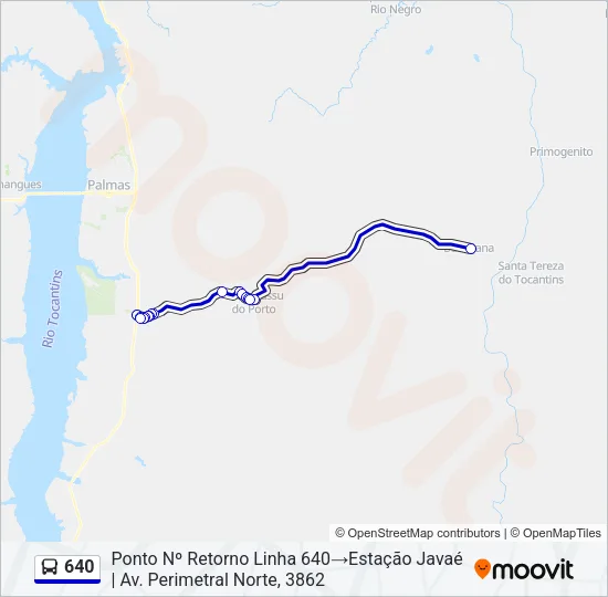 640 Bus Line Map