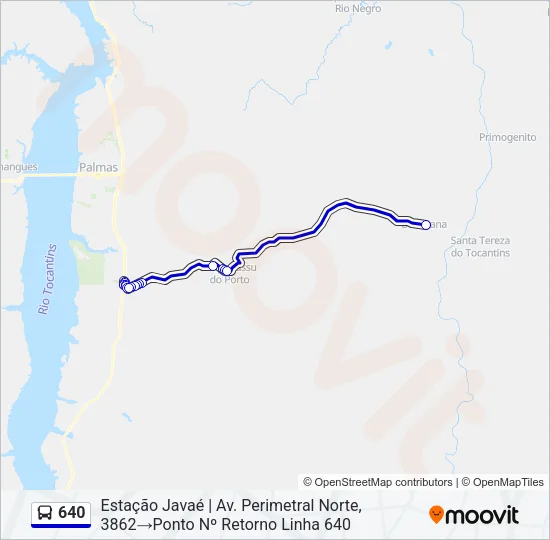 640 Bus Line Map
