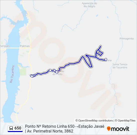 650 Bus Line Map