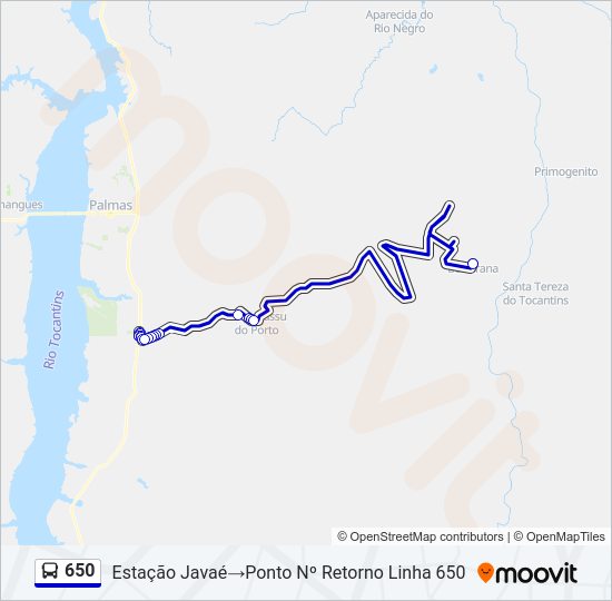 650 bus Line Map