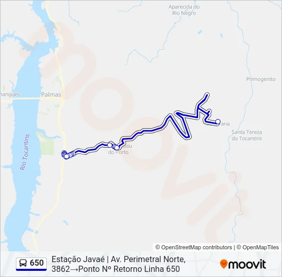 650 Bus Line Map