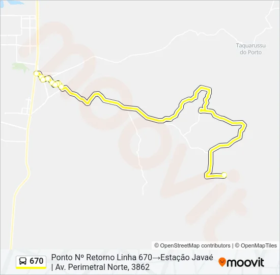 670 Bus Line Map
