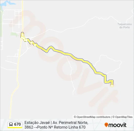 670 Bus Line Map