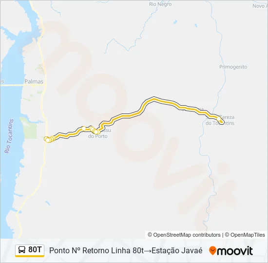80T Bus Line Map