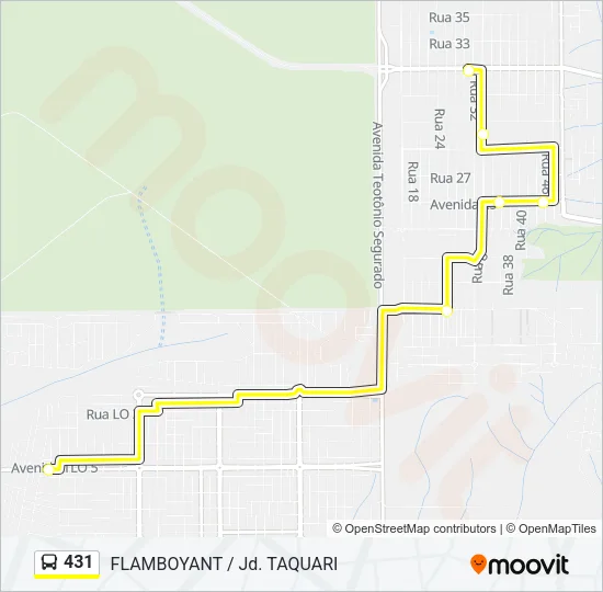 431 Bus Line Map