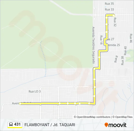 431 Bus Line Map