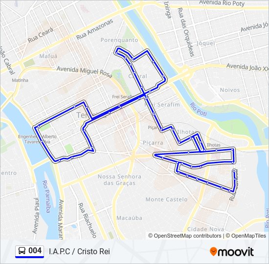 004 bus Line Map