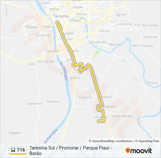 716 Bus Line Map
