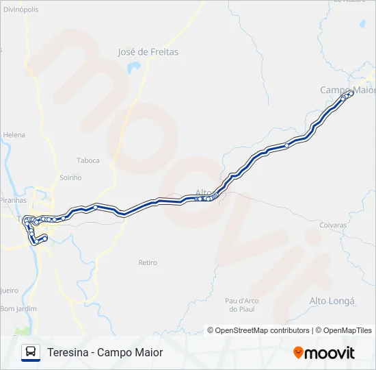 TERESINA - CAMPO MAIOR Bus Line Map