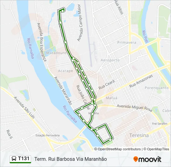T131 Bus Line Map