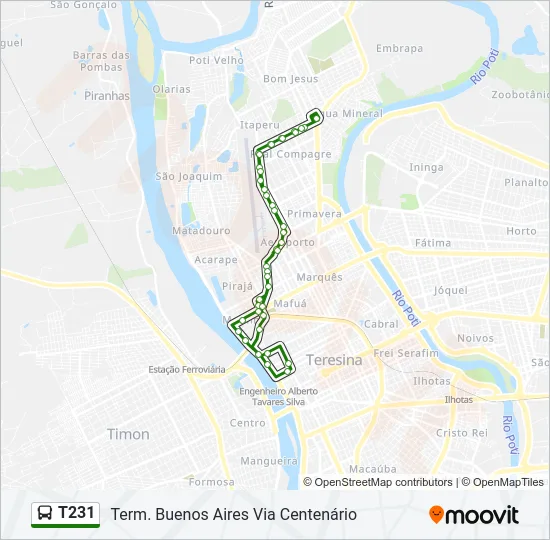 T231 Bus Line Map