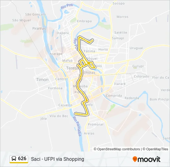 626 Bus Line Map