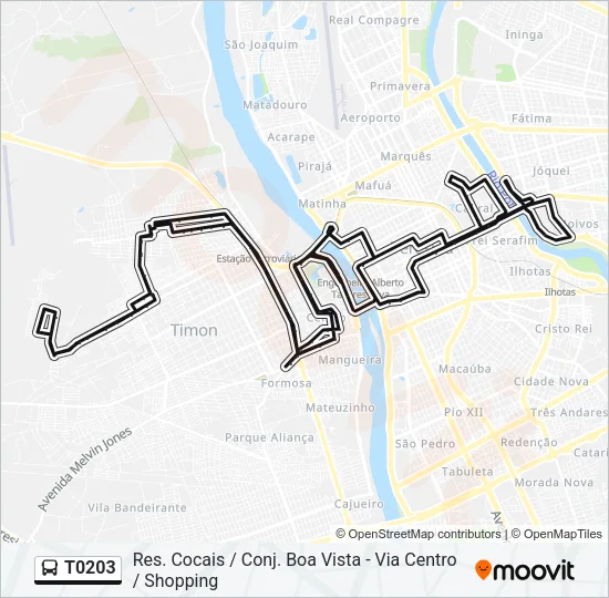 T0203 Bus Line Map