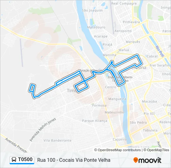 T0500 Bus Line Map