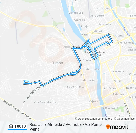 T0810 Bus Line Map
