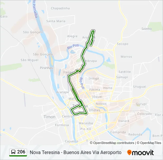 206 Bus Line Map