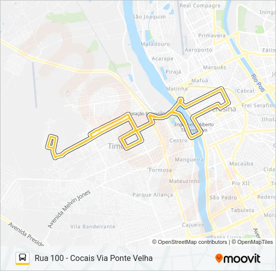 THE X TIMON Bus Line Map