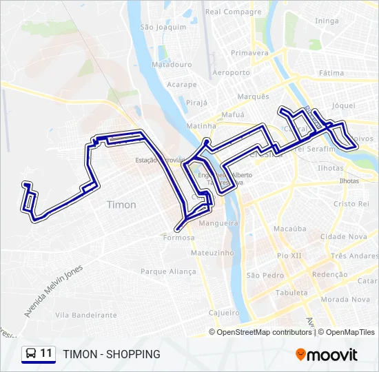 11 Bus Line Map