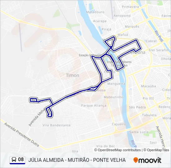 08 Bus Line Map
