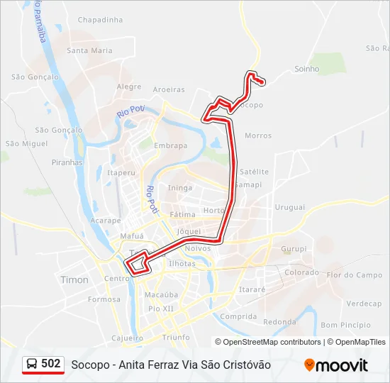 502 Bus Line Map