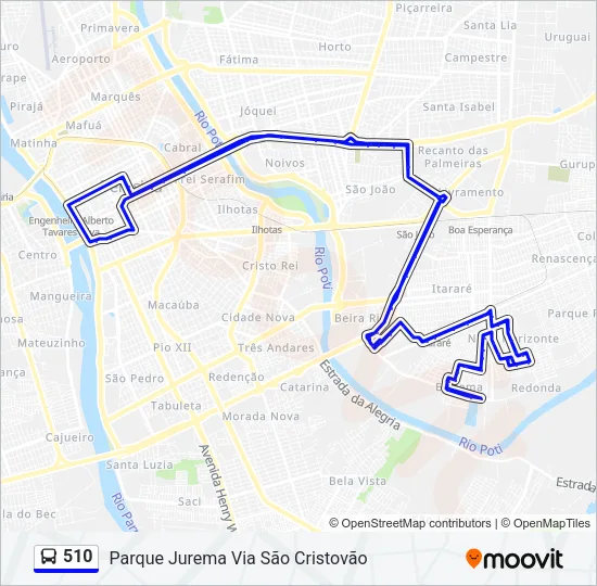 510 Bus Line Map