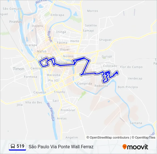 519 Bus Line Map