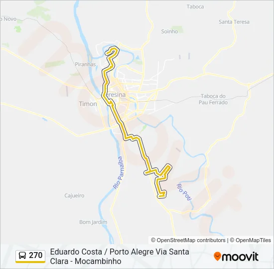 270 Bus Line Map