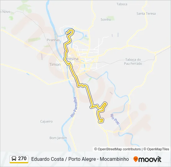 270 Bus Line Map