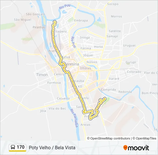 170 Bus Line Map