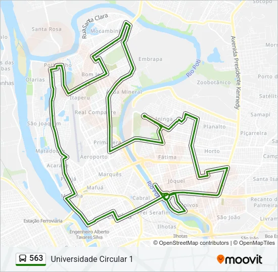 563 Bus Line Map