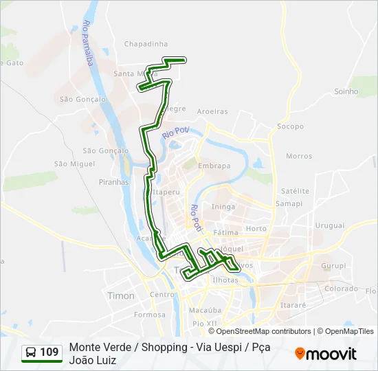 109 Bus Line Map