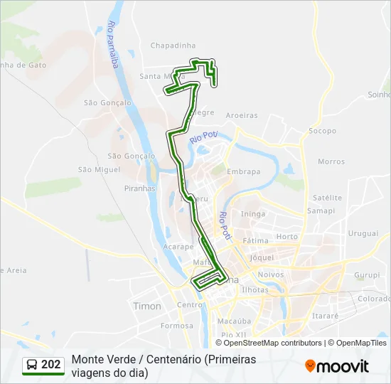 202 Bus Line Map