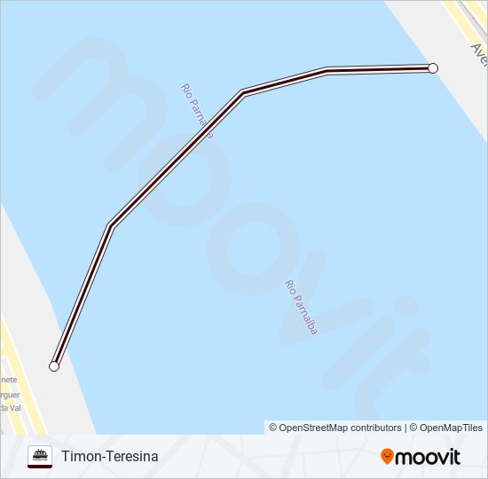 Mapa de TIMON-TERESINA de ferry