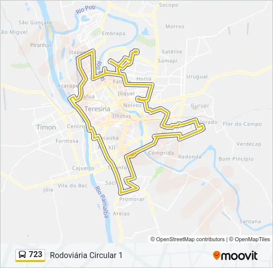 723 Bus Line Map