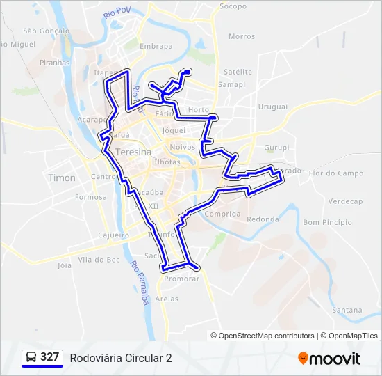 327 Bus Line Map