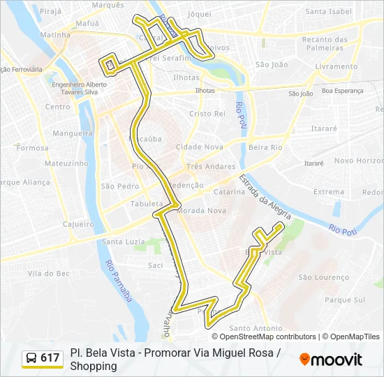 617 Bus Line Map