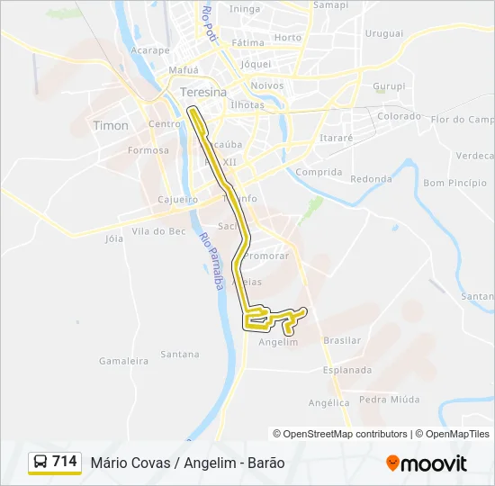 714 Bus Line Map