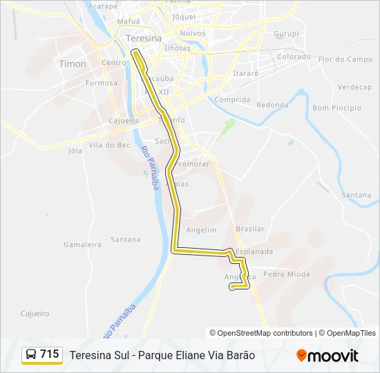 715 Bus Line Map