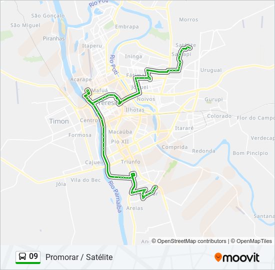 Mapa de 09 de autobús