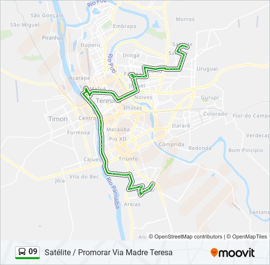 Mapa de 09 de autobús