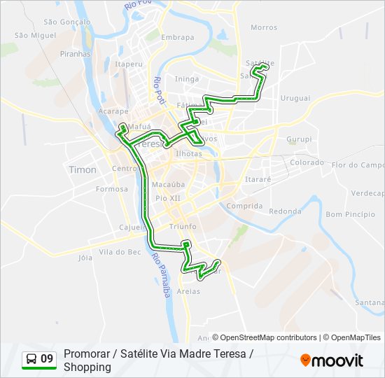 Mapa de 09 de autobús